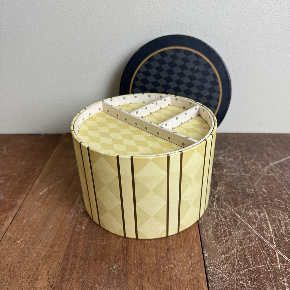 Elegance Round Decorative Jewelry Storage Box with Lid Organizer Home Decor - Picture 2 of 10